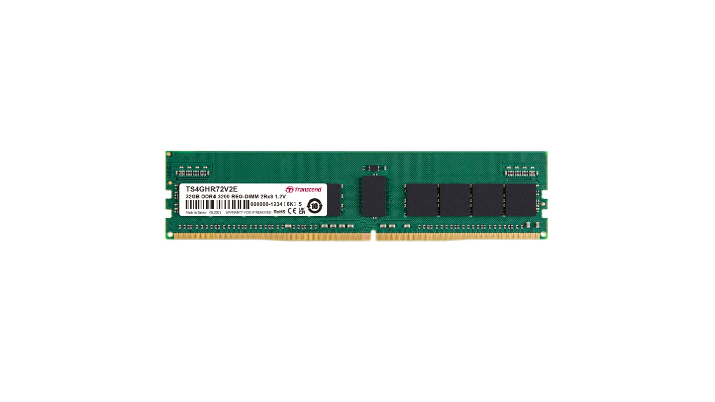 Transcend 32 GB DDR4 Server RAM, 3200Mbit/s, RDIMM, 1.2V