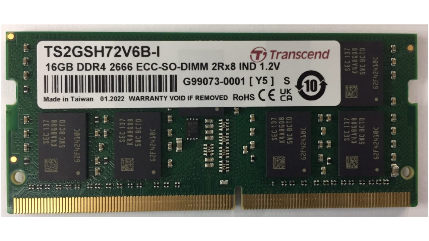 Transcend 16 GB DDR4 RAM, 2666Mbit/s, SODIMM, 1.2V