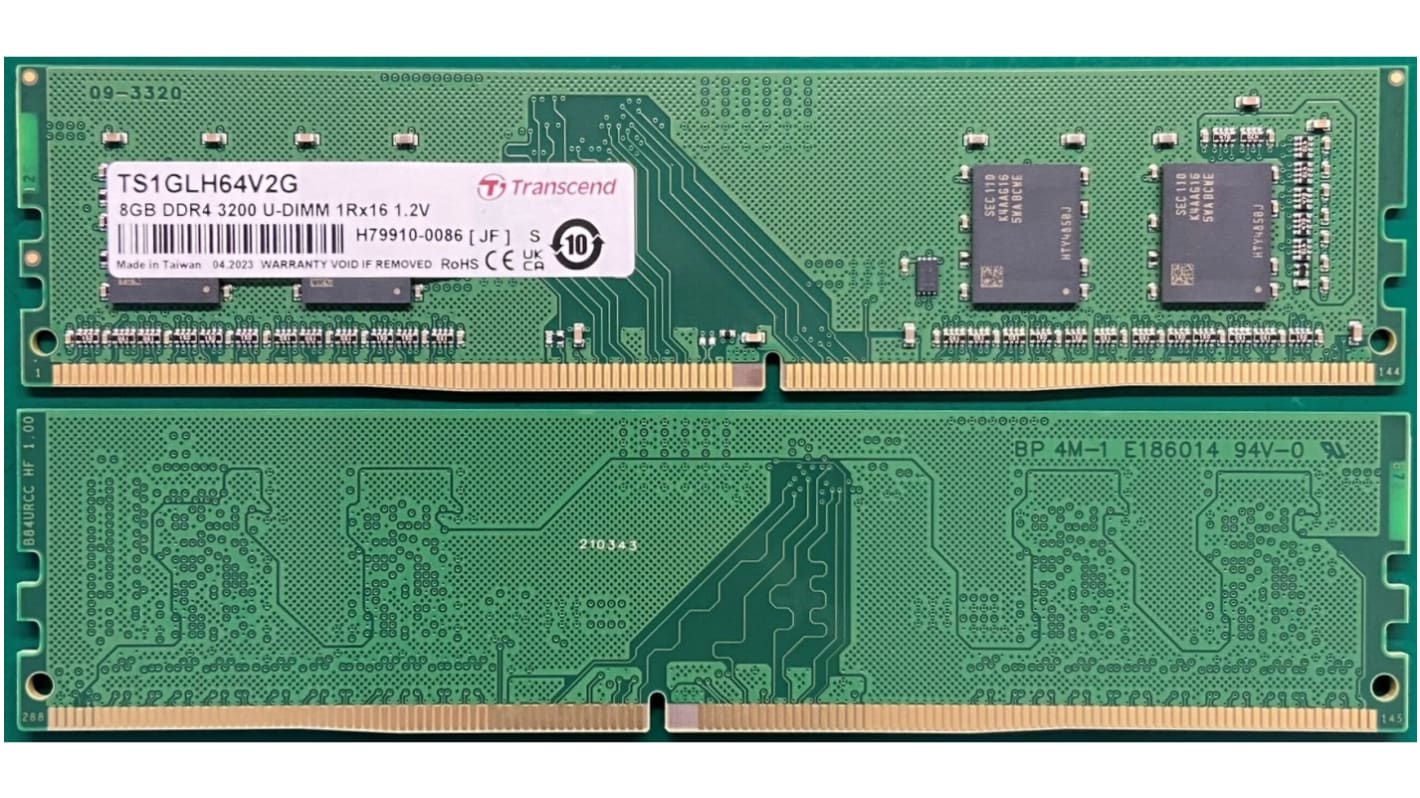 Transcend 8 GB DDR4 Desktop, Laptop RAM, 3200Mbit/s, UDIMM, 1.2V