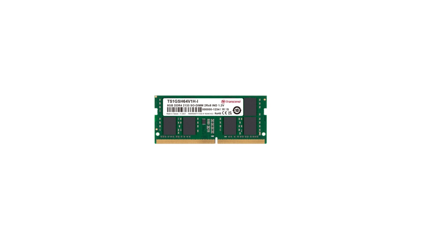 TS1GSH64V1H I Transcend 8 GB DDR4 RAM 2133Mbit s SODIMM 1.2V RS