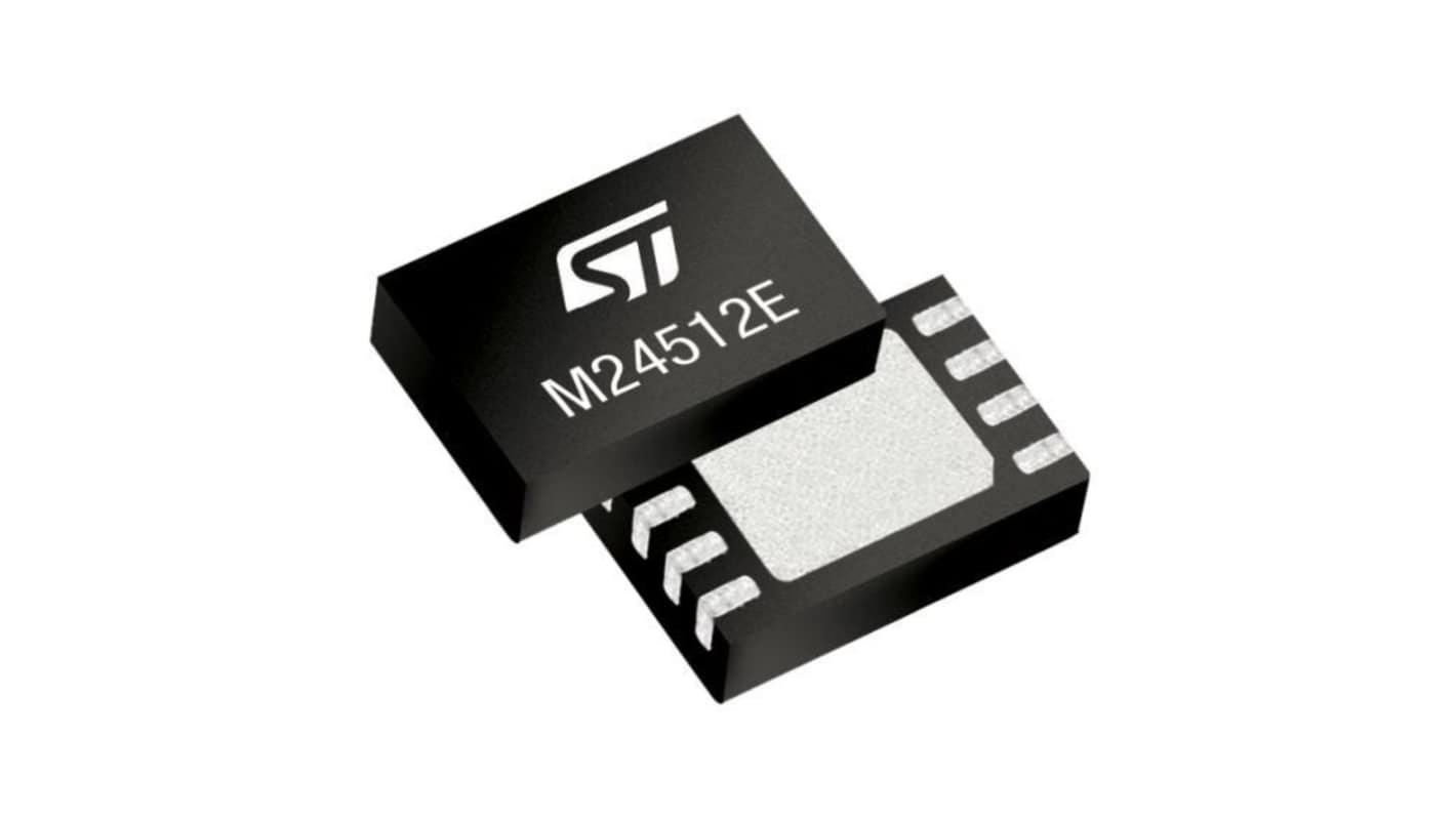 STマイクロエレクトロニクス, EEPROM, 512kB, I2C, 8 Pin, M24512E-FMC6TG