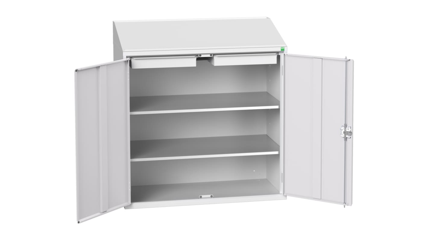 Bott 2 Door, 2 Drawer Sheet Steel Floor Standing Cupboard, 1050 x 550 x 1130mm