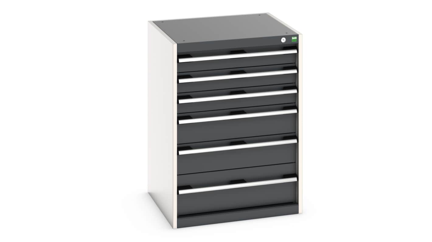 Bott, 6 Drawer Sheet Steel Floor Standing Cabinet, 650 x 650 x 900mm