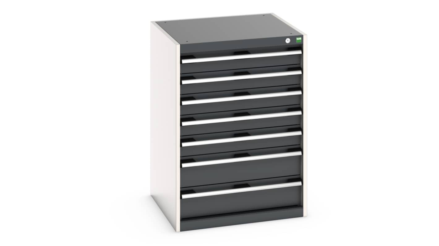 Bott, 7 Drawer Sheet Steel Floor Standing Cabinet, 650 x 650 x 900mm