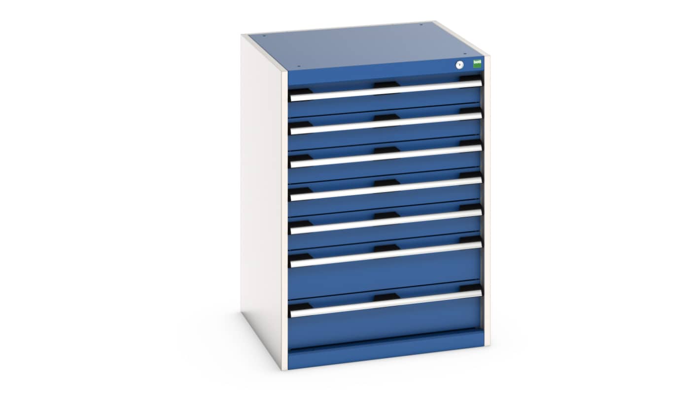 Bott, 7 Drawer Sheet Steel Floor Standing Cabinet, 650 x 650 x 900mm