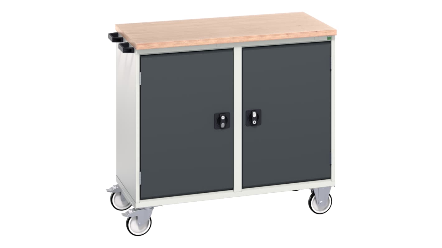 Bott 2 Door Sheet Steel Floor Standing Workshop Tool Trolley, 1050 x 600 x 980mm