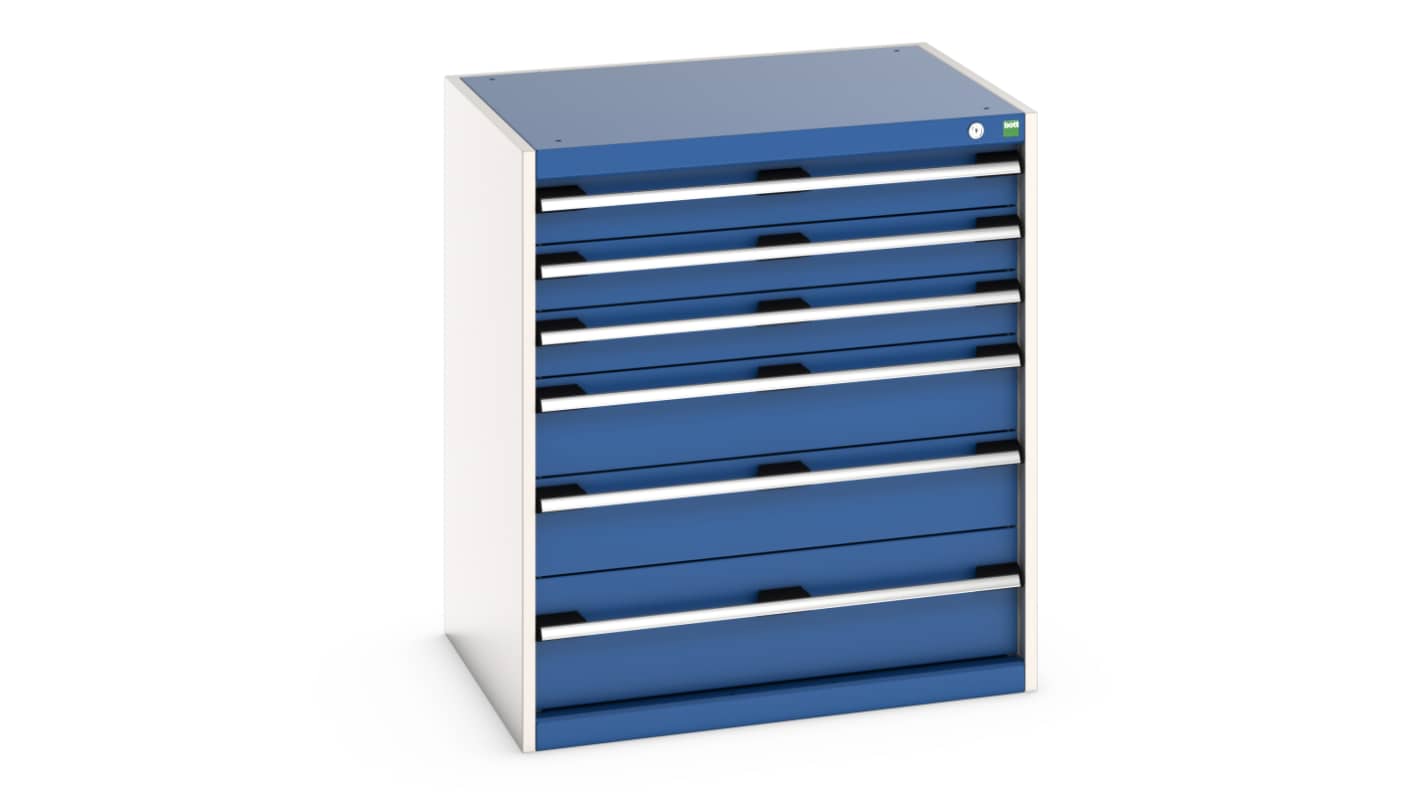 Bott, 6 Drawer Sheet Steel Floor Standing Cabinet, 800 x 650 x 900mm