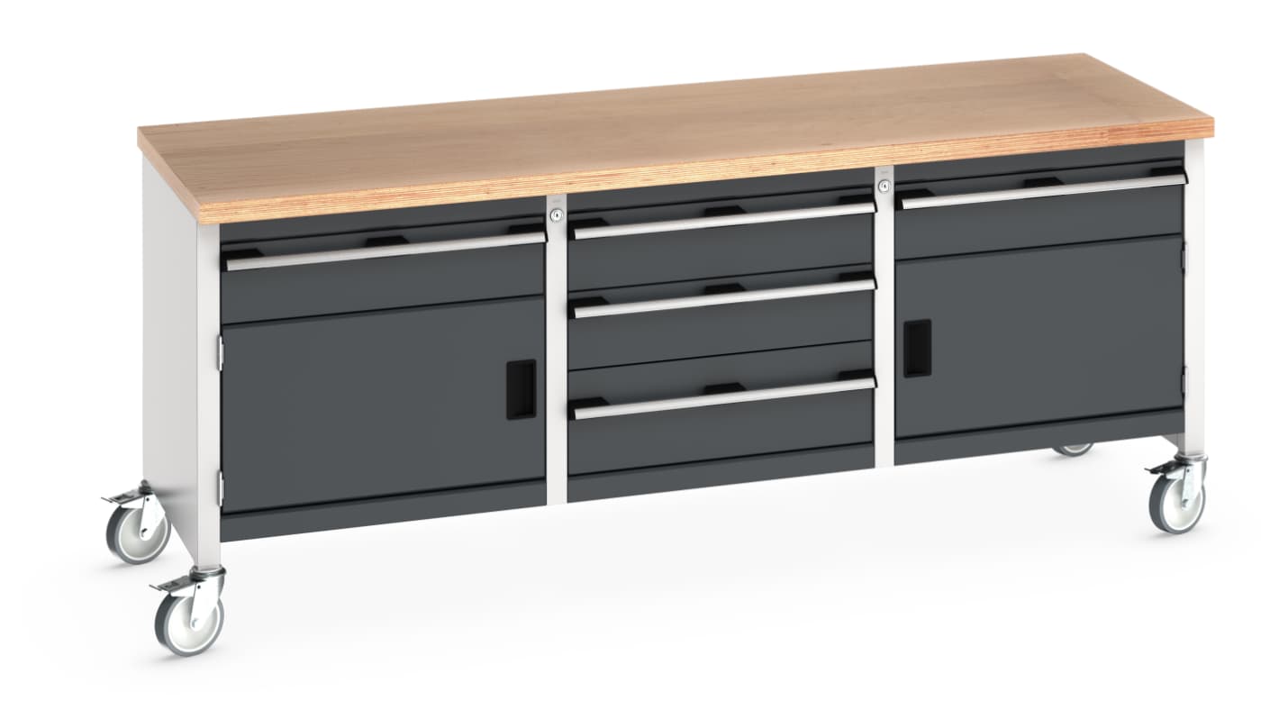 Bott 41002133.19V Portable Sheet Steel Workbench, 375kg Max Load, 840mm x 2000mm x 750mm