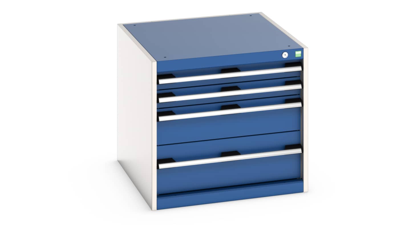 Bott, 4 Drawer Sheet Steel Floor Standing Cabinet, 650 x 750 x 600mm