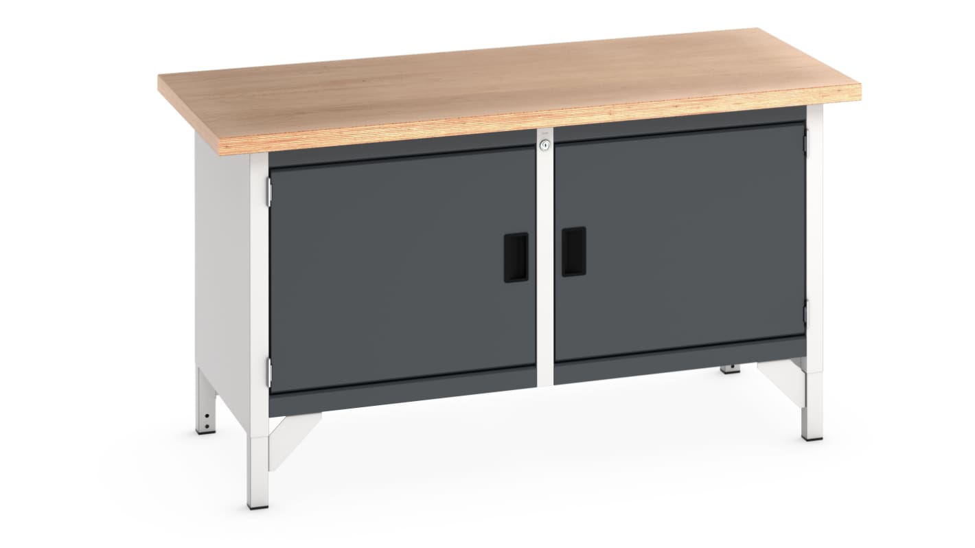 Bott 41002022.19V Sheet Steel Workbench, 200kg Max Load, Adjustable Height, 840mm x 1500mm x 750mm