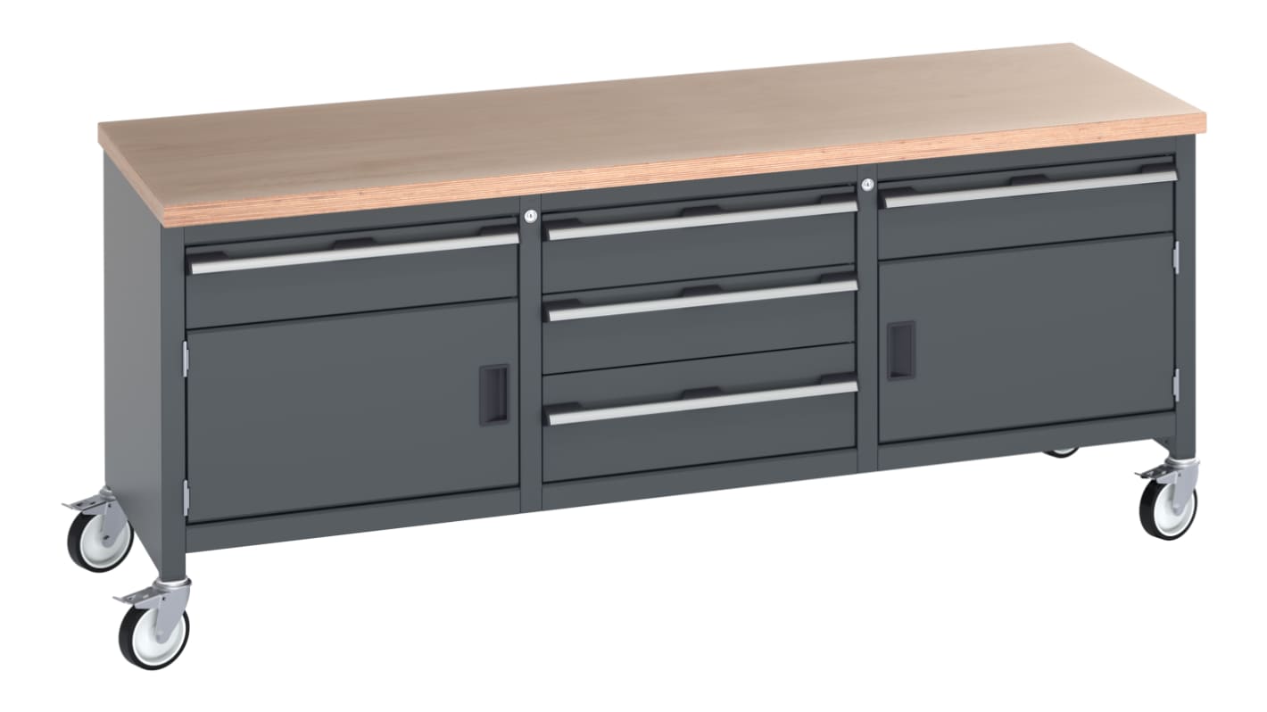 Bott 41002133.77v Portable Sheet Steel Workbench, 375kg Max Load, 840mm x 2000mm x 750mm