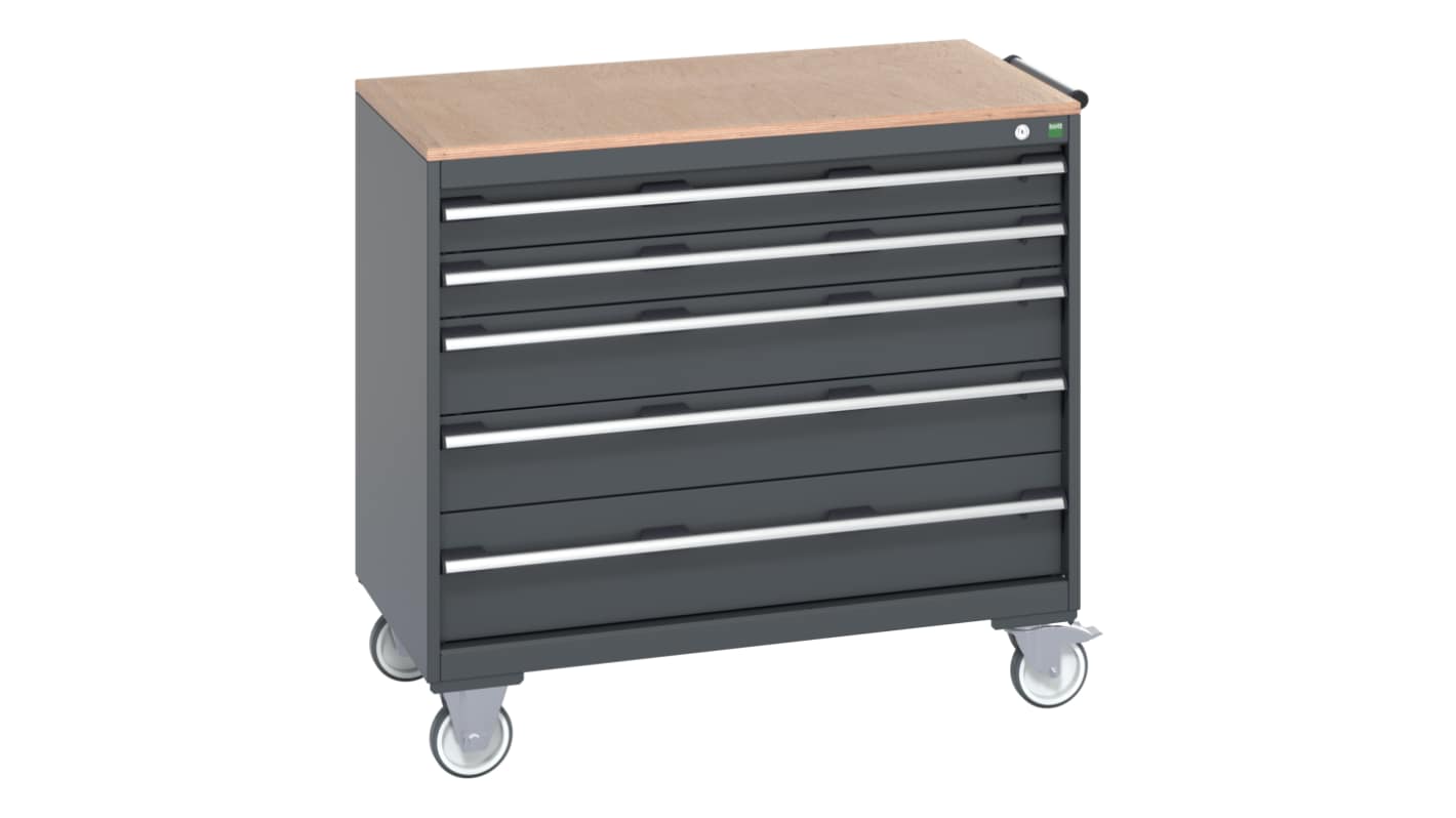 Bott, 5 Drawer Sheet Steel Floor Standing Cabinet, 1050 x 650 x 990mm