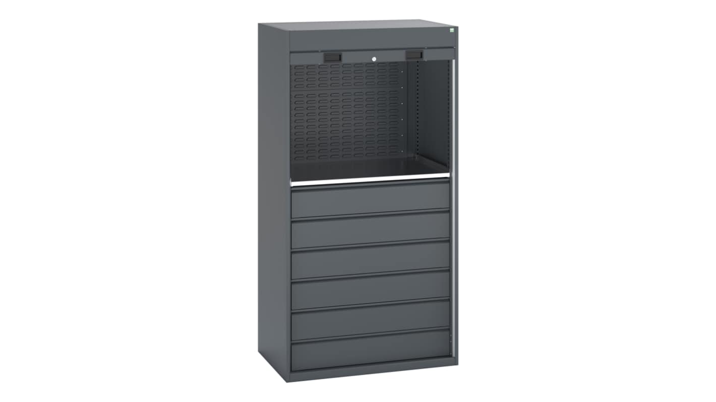 Bott 1 Door, 6 Drawer Sheet Steel Floor Standing Cupboard, 1050 x 650 x 2000mm