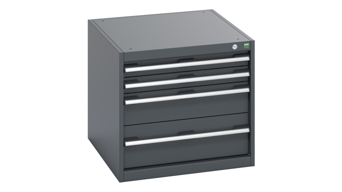 Bott, 4 Drawer Sheet Steel Floor Standing Cabinet, 650 x 750 x 600mm