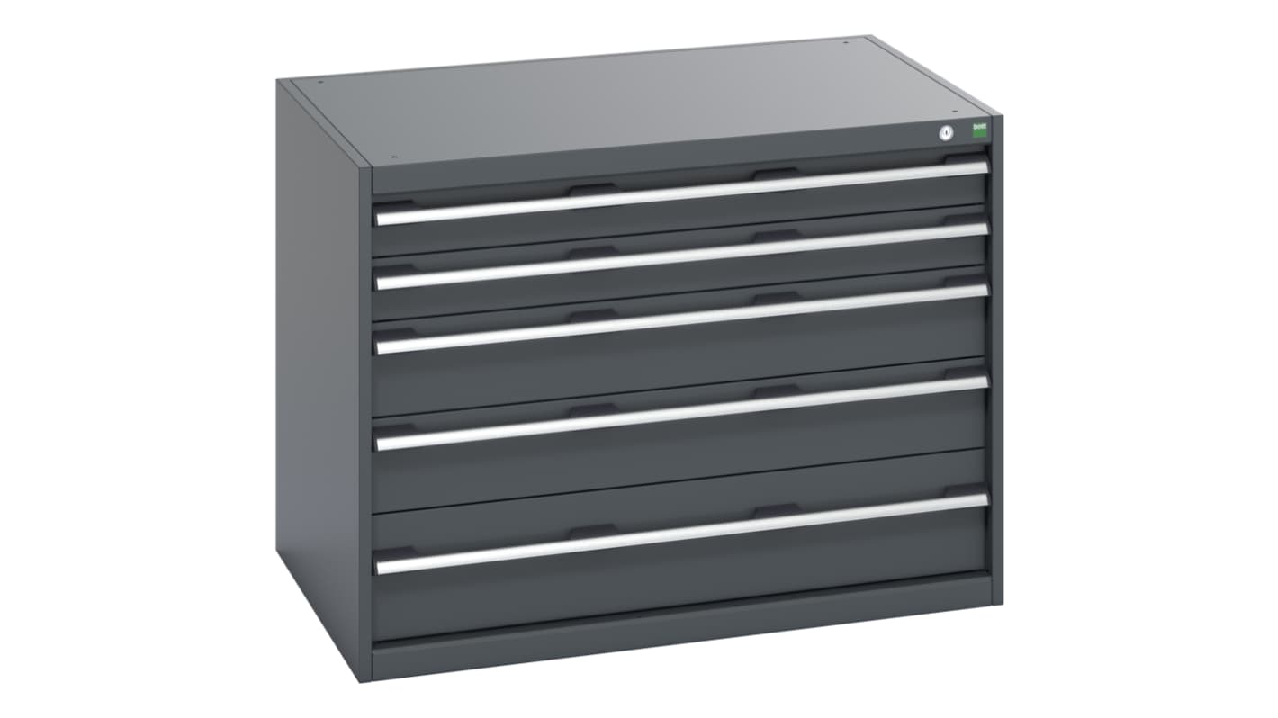 Bott, 5 Drawer Sheet Steel Floor Standing Cabinet, 1050 x 750 x 800mm