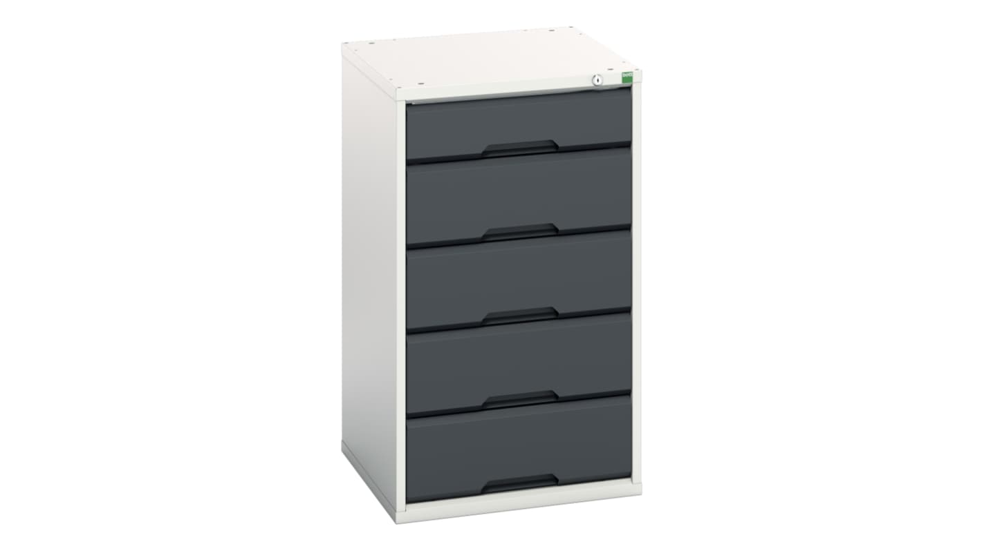 Bott, 5 Drawer Sheet Steel Floor Standing Cabinet, 525 x 550 x 900mm
