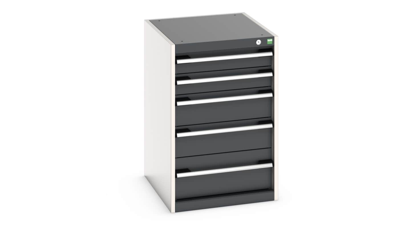 Bott, 5 Drawer Sheet Steel Floor Standing Cabinet, 525 x 650 x 800mm