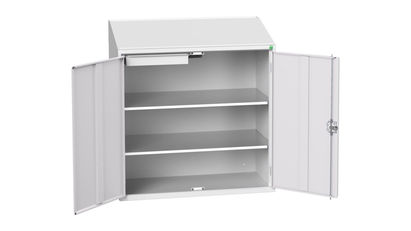 Bott 2 Door, 1 Drawer Sheet Steel Floor Standing Cupboard, 1050 x 550 x 1130mm