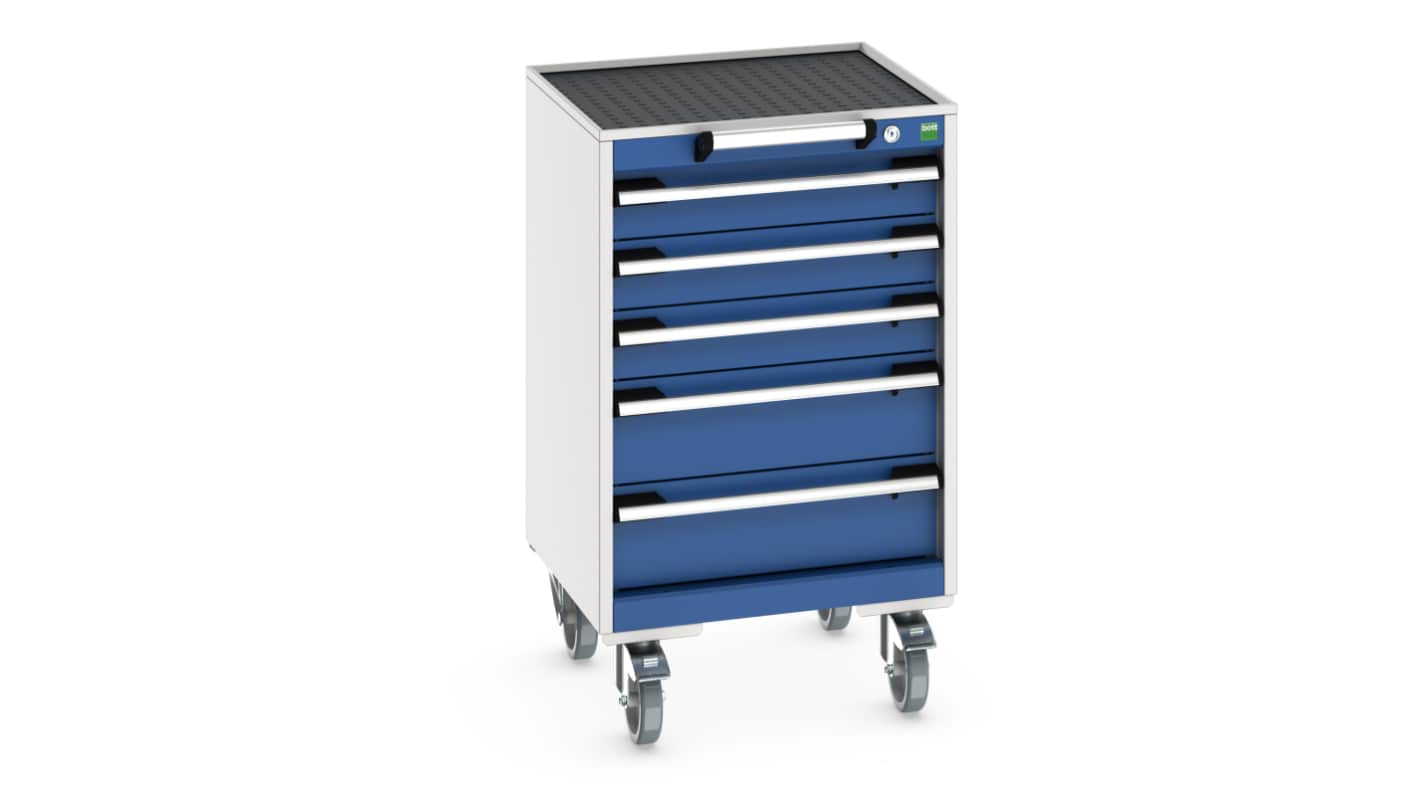 Bott, 5 Drawer Sheet Steel Floor Standing Workstation, 525 x 525 x 885mm