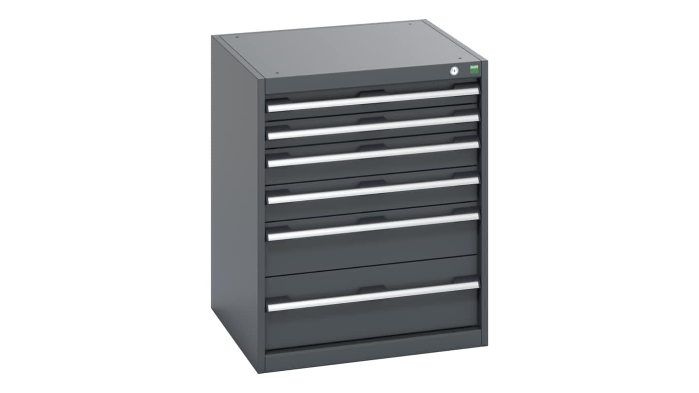 Bott, 6 Drawer Sheet Steel Floor Standing Cabinet, 650 x 650 x 800mm