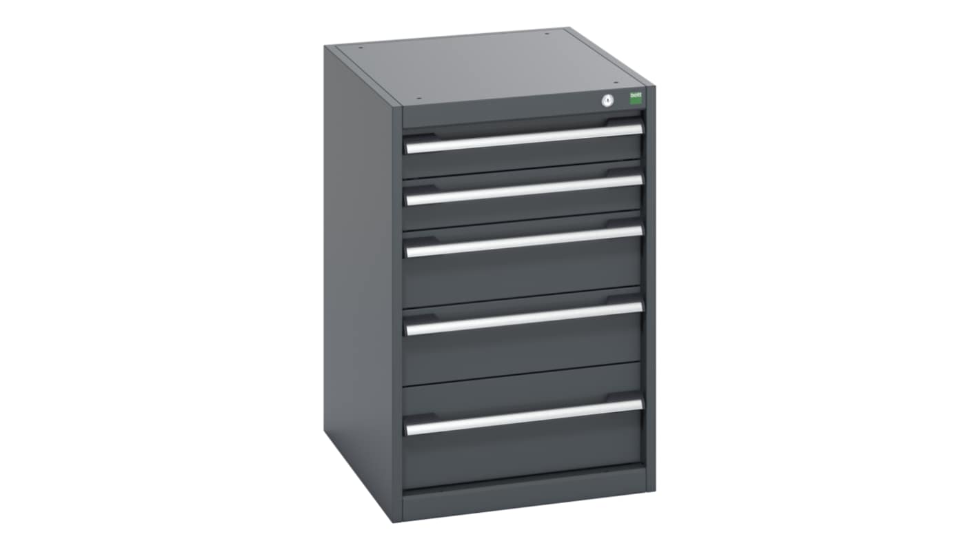 Bott, 5 Drawer Sheet Steel Floor Standing Cabinet, 525 x 650 x 800mm