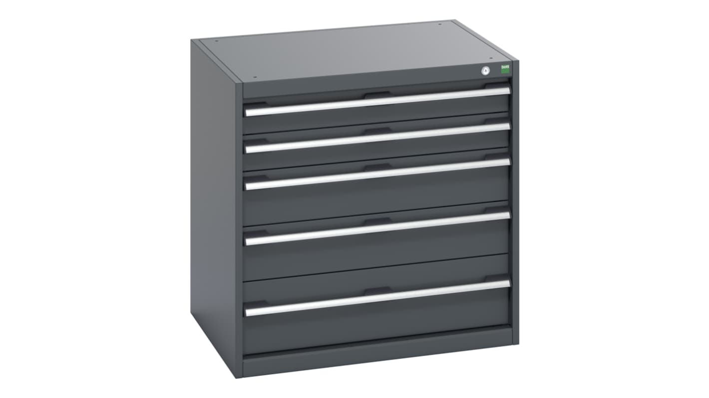 Bott, 5 Drawer Sheet Steel Floor Standing Cabinet, 800 x 650 x 800mm