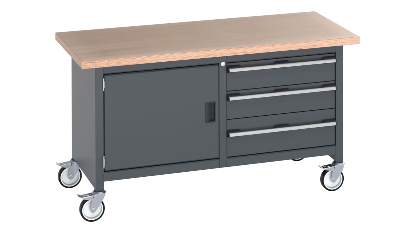 Bott 41002100.77V Portable Sheet Steel Workbench, 325kg Max Load, Adjustable Height, 840mm x 1500mm x 750mm
