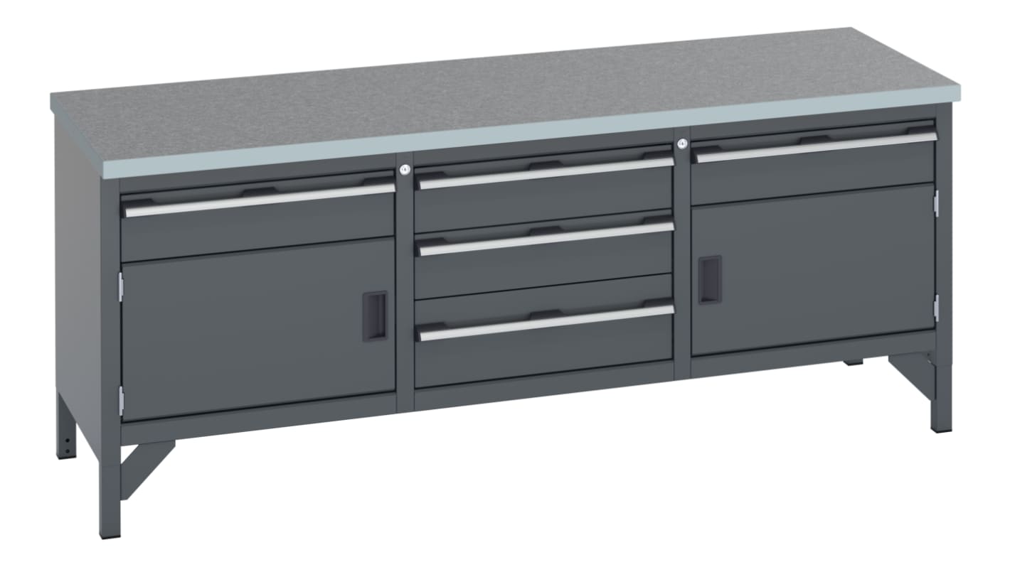 Bott 41002066.77v Sheet Steel Workbench, 375kg Max Load, 840mm x 2000mm x 750mm
