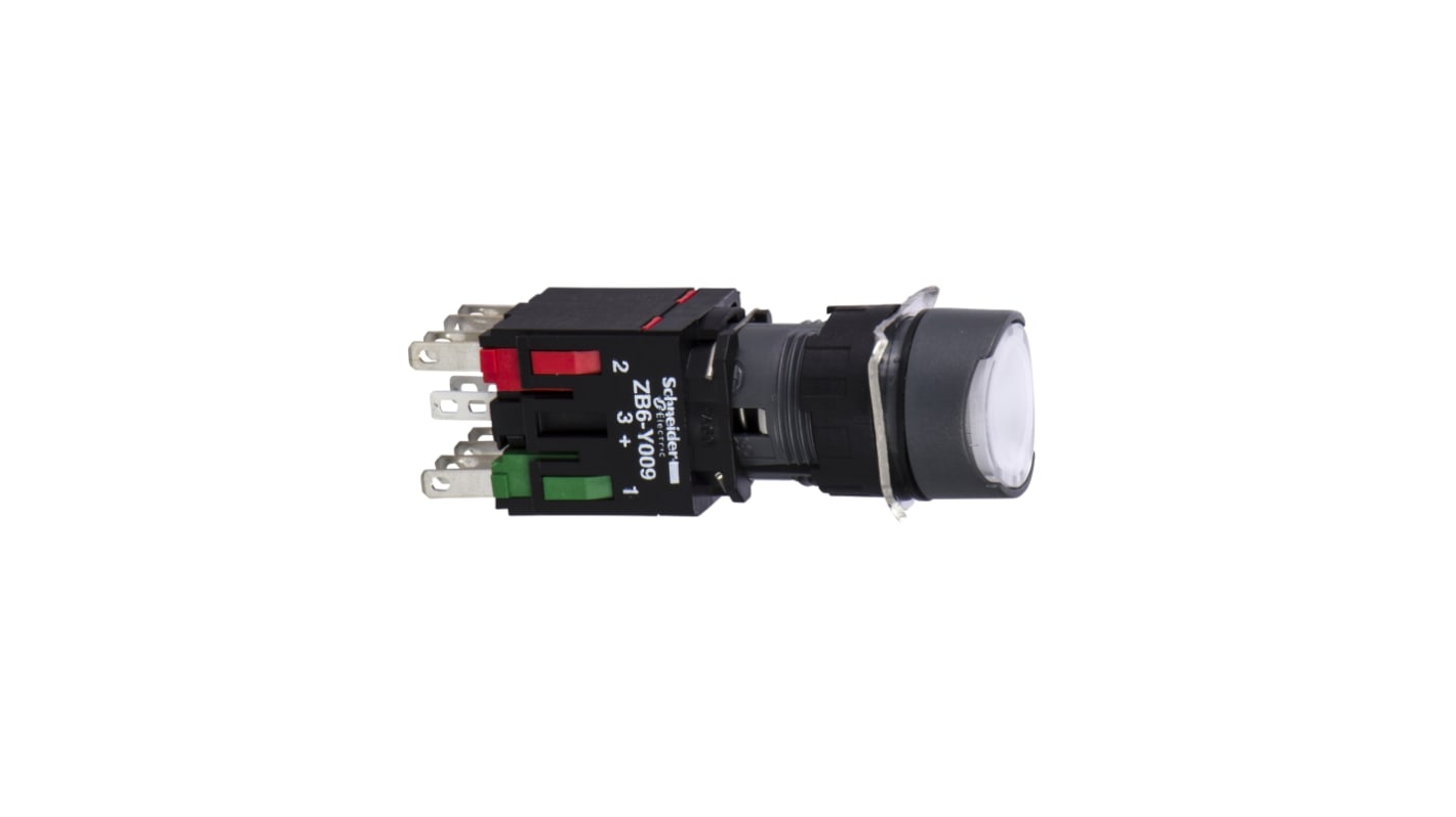 シュナイダーエレクトリック プッシュボタン, スローブレーク, SPDT, 3A, 16mm パネルマウント, IP65