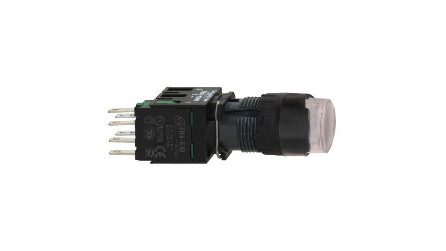 シュナイダーエレクトリック プッシュボタン, スローブレーク, SPST, 3A, 16mm パネルマウント, IP65
