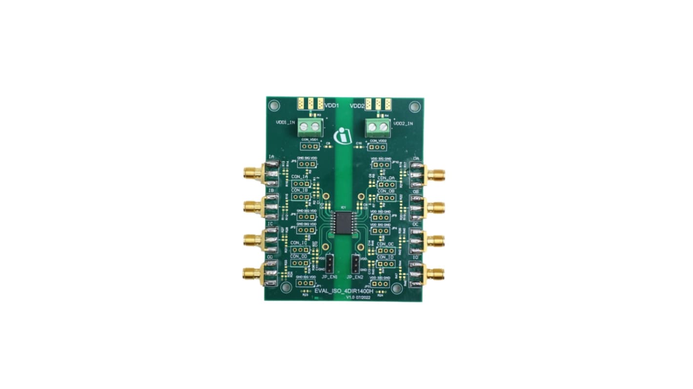 Infineon EVAL ISO 4DIR1400H Evaluation Board for EVAL_ISO_4DIR1400H for Infineon ISOFACE Quad-Channel Digital Isolators