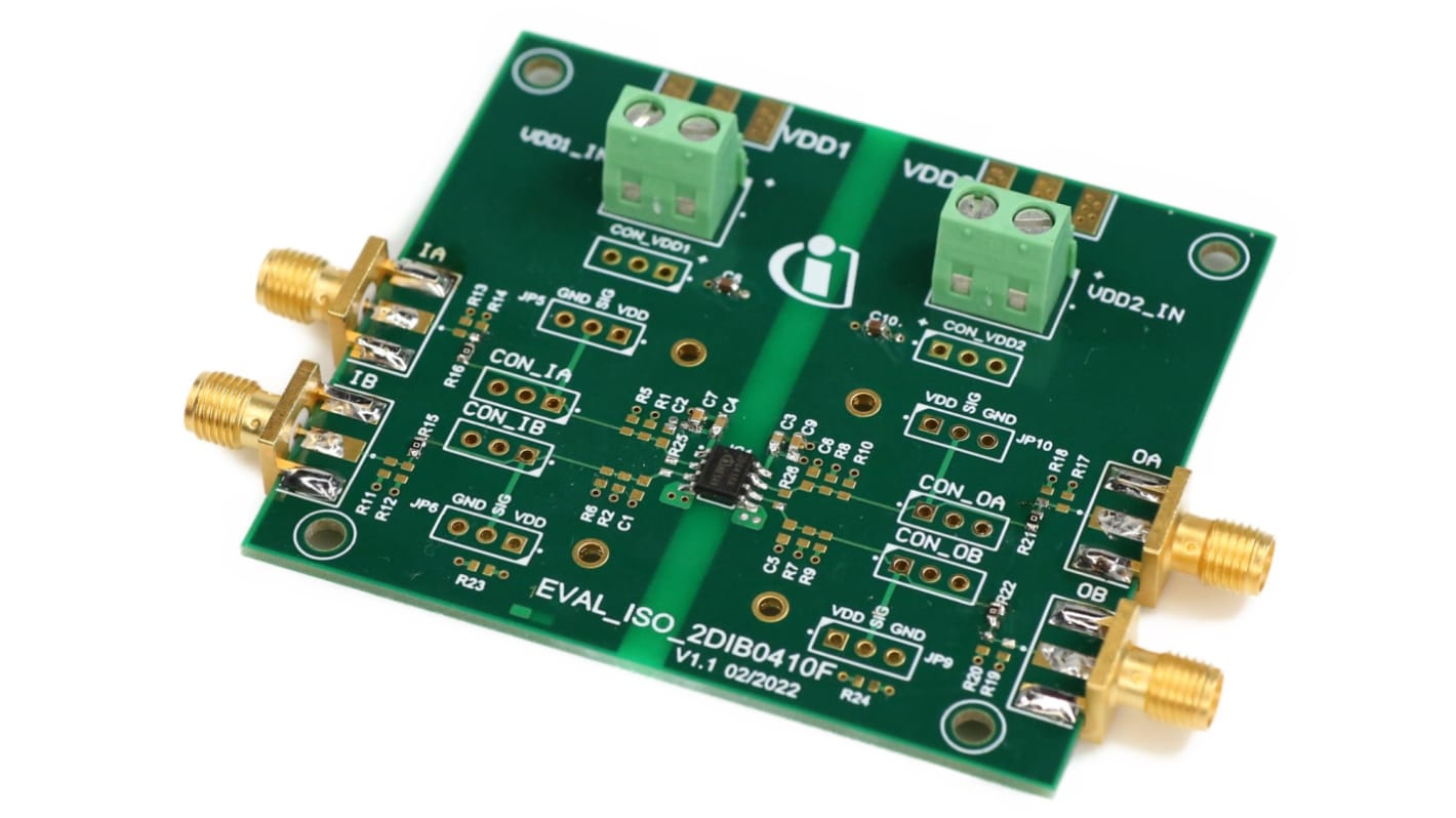 Infineon 評価ボード, 評価ボード, モータドライバ, インフィニオンのISOFACEデュアルチャネルデジタルアイソレータ 用, EVALISO2DIB0410FTOBO1
