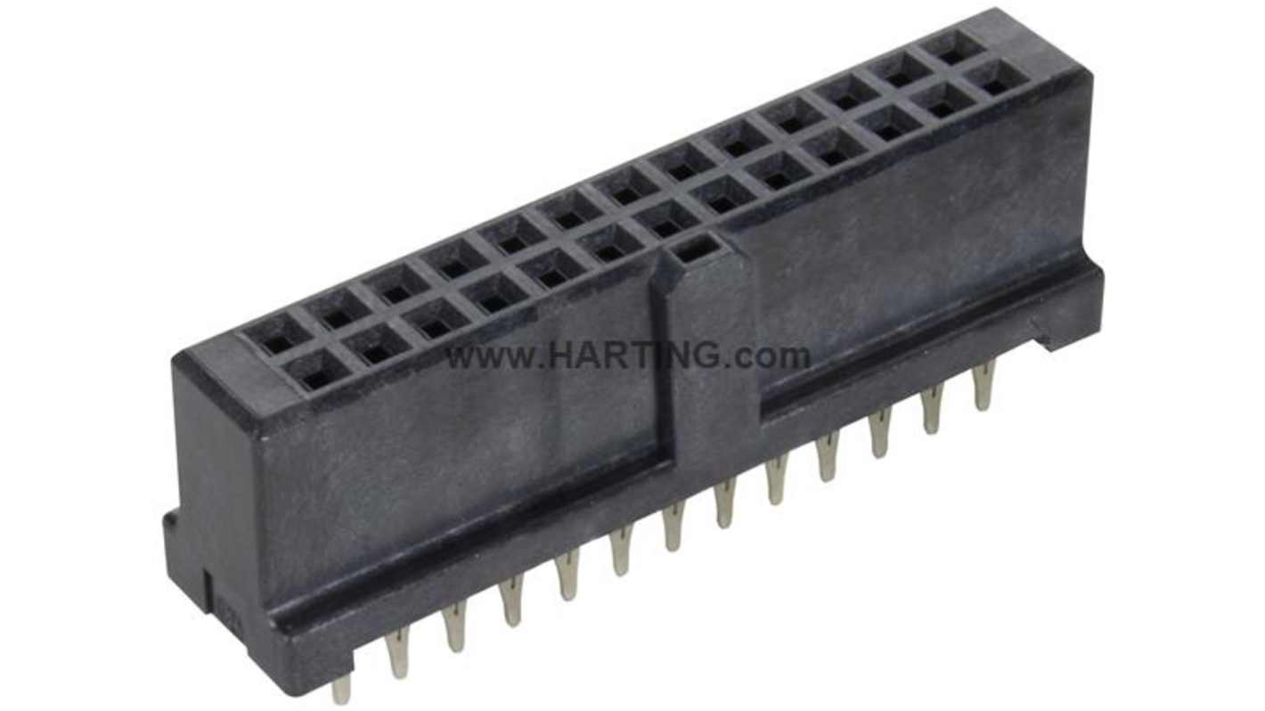 HARTING 09195 Series Straight PCB PCB Header, 26 Contact(s), 2 Row(s), Shrouded