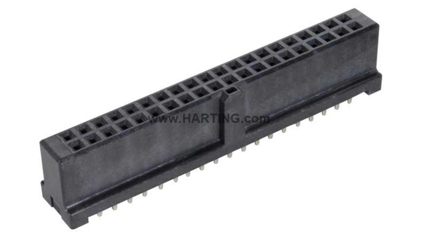 HARTING 40p双排排针 直向, PCB安装, 09195系列