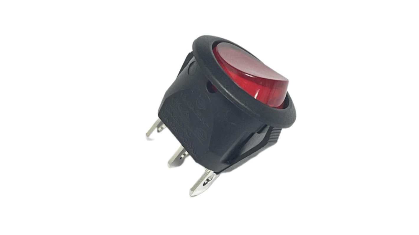 RS PRO Illuminated SPST, On-Off Rocker Switch Panel Mount