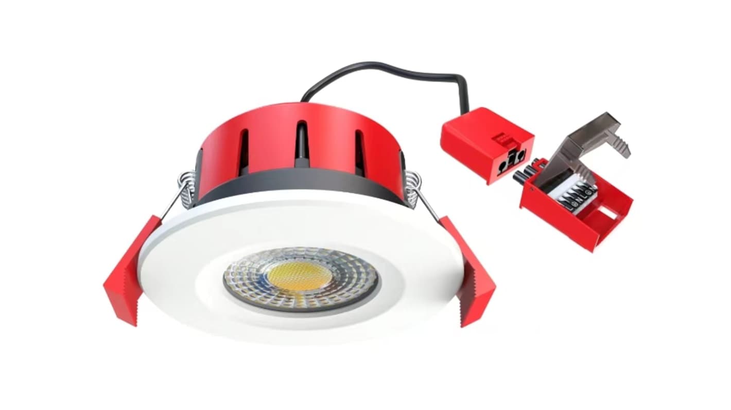 RS PRO 5-8W CCT4 IP65 IFR Downlight WH