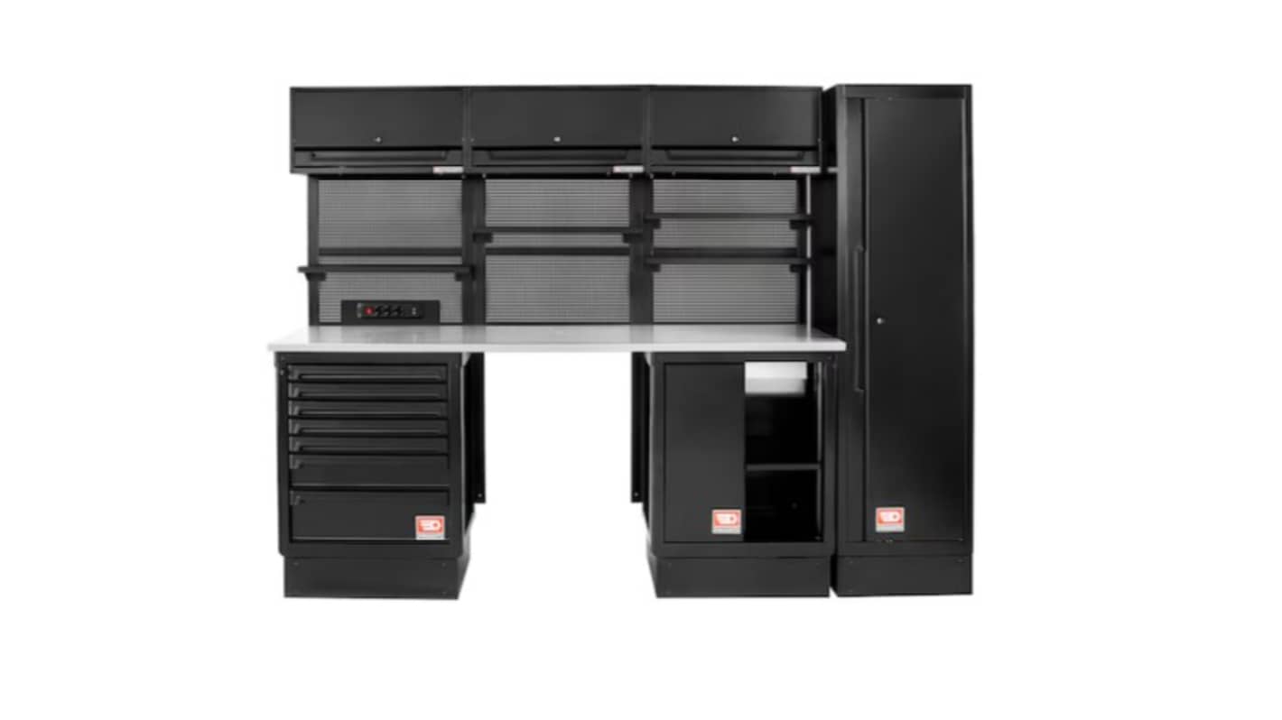 Facom 3 Door, 7 Drawer Metal Floor Standing Tool Cabinet, 2710mm