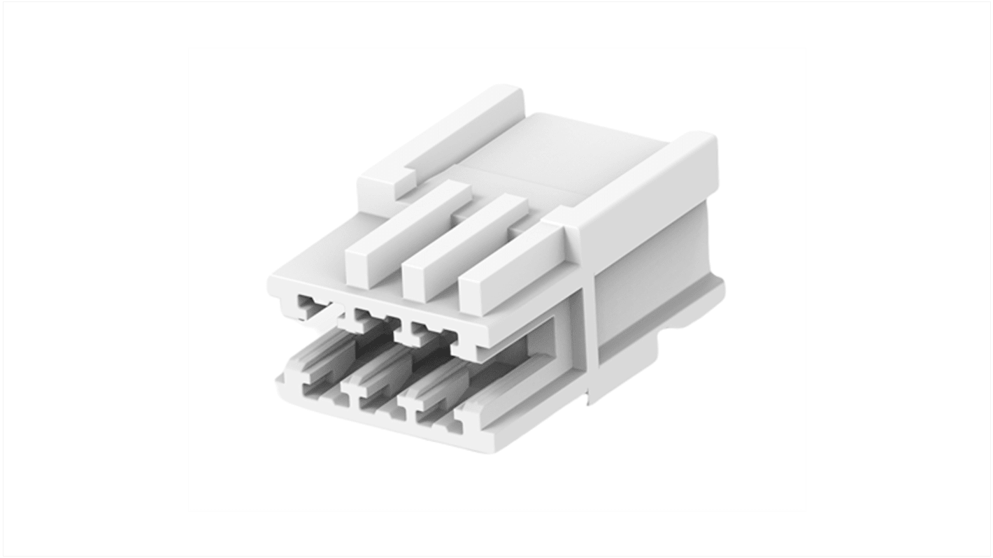 TE Connectivity 2391423 Series Receptacle Edge Connector, Board Mount, 3-Contacts, 2.5mm Pitch, 1-Row, Crimp Termination