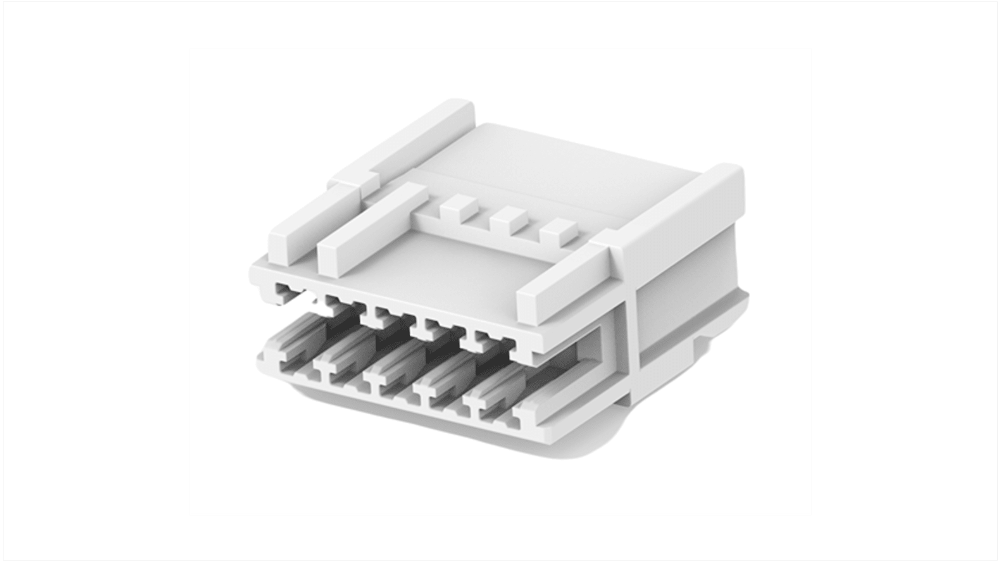 TE Connectivity 2391423 Series Receptacle Edge Connector, Board Mount, 5-Contacts, 2.5mm Pitch, 1-Row, Crimp Termination