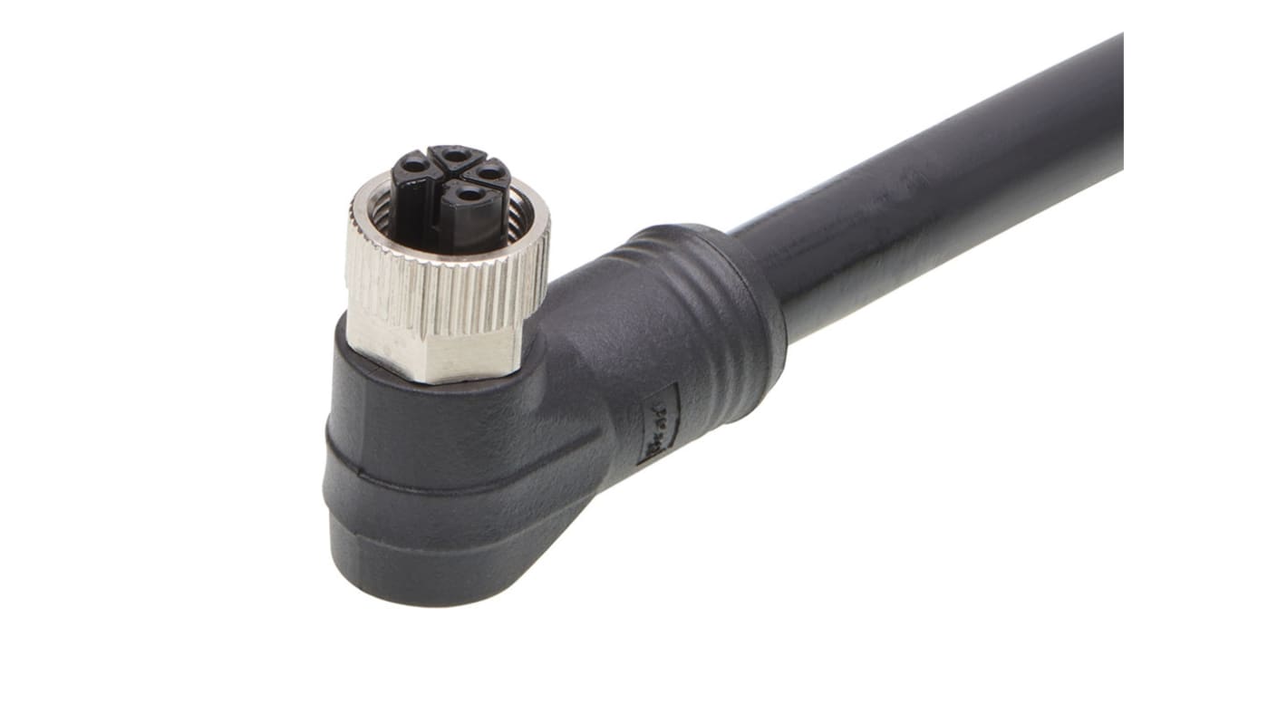 Brad from Molex Cordset, 4 Contacts, Cable Mount, M12 Connector, Socket, Female, IP67, 120500 Series