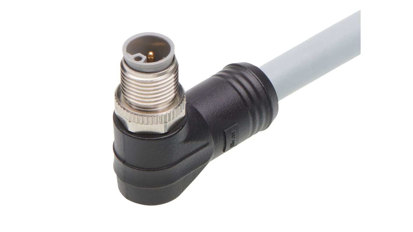 Brad from Molex Cordset, 5 Contacts, Cable Mount, M12 Connector, Plug, Male, IP67, 120500 Series