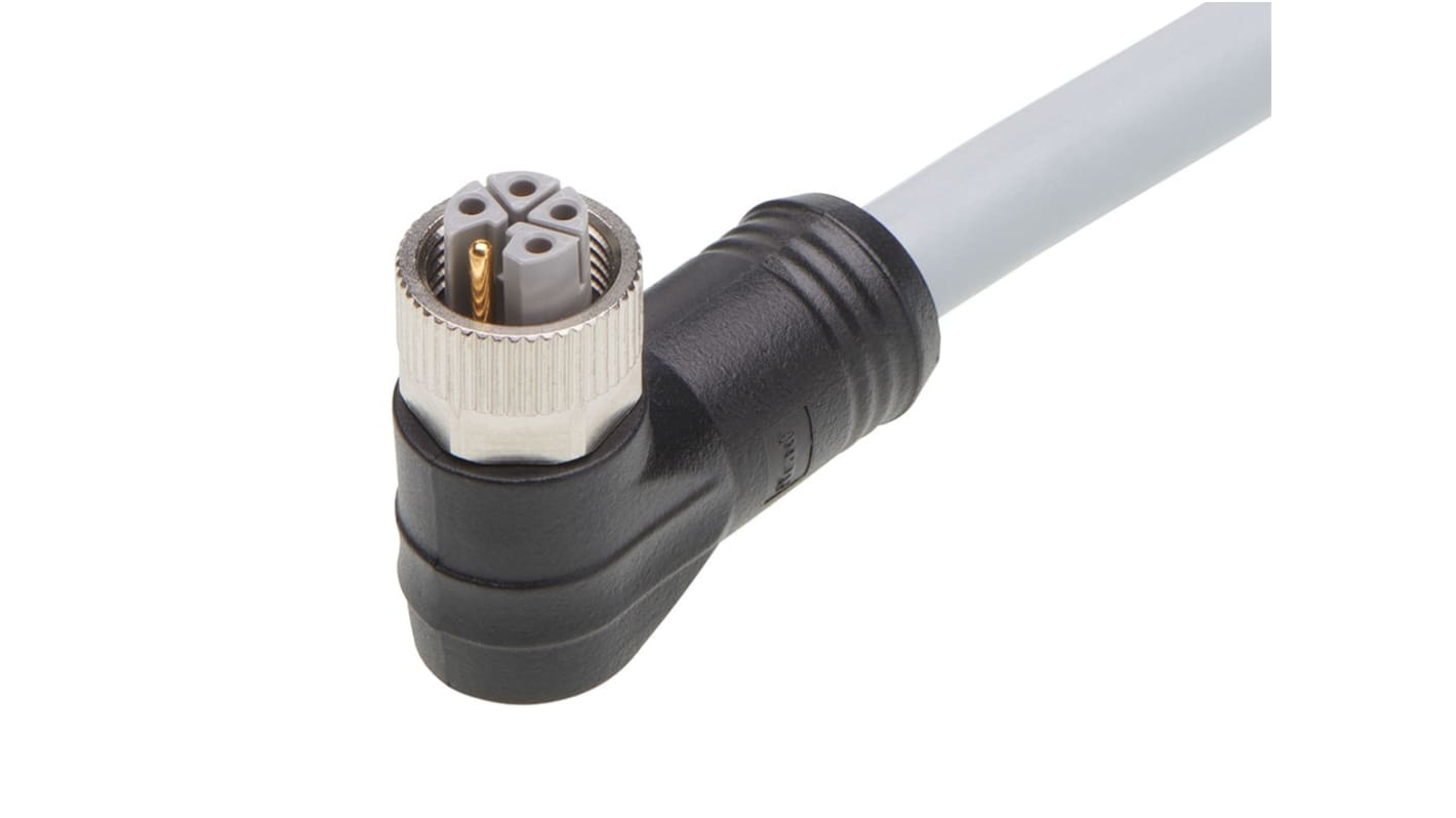 Brad from Molex Cordset, 5 Contacts, Cable Mount, M12 Connector, Socket, Female, IP67, 120500 Series