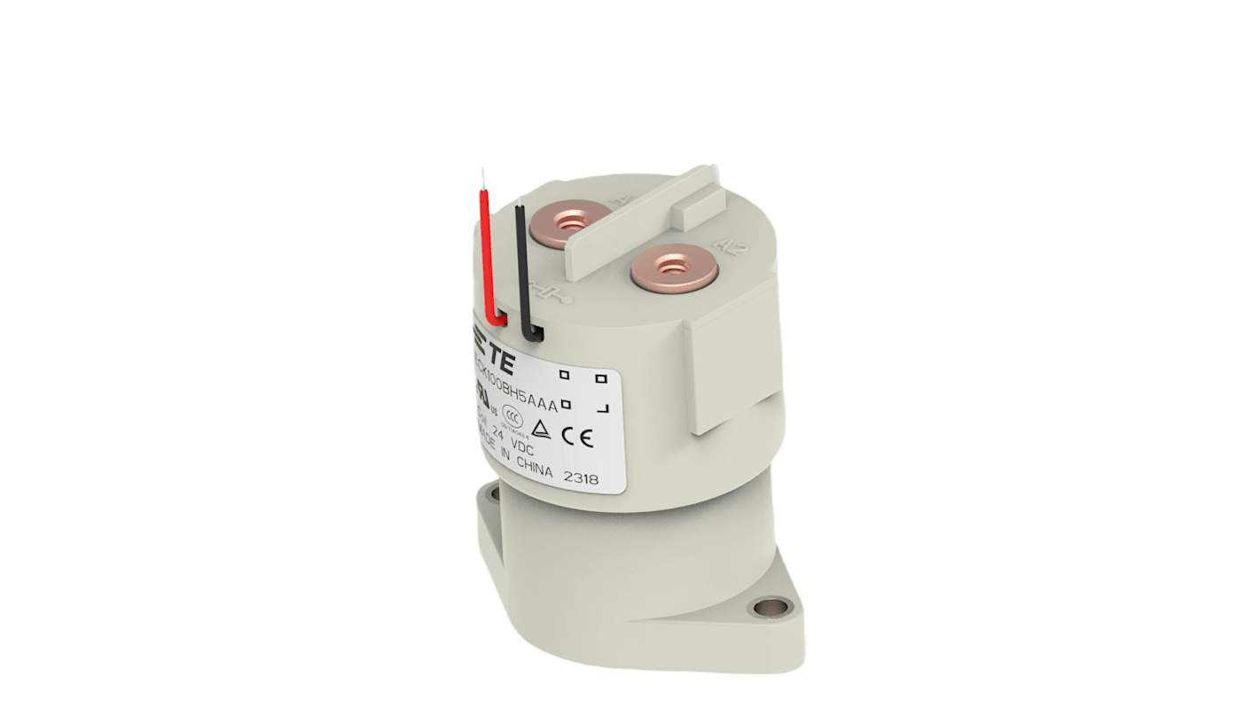 TE Connectivity ECK100B Contactor, 24 V Coil, 1-Pole, 100 A, 6 W, Normally Open And Auxiliary Contact, 1 kV