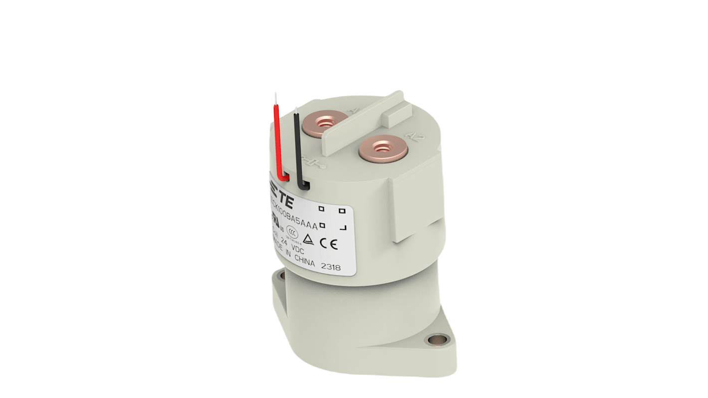 TE Connectivity ECK100B Contactor, 24 V Coil, 1-Pole, 100 A, 6 W, Normally Open, 1 kV