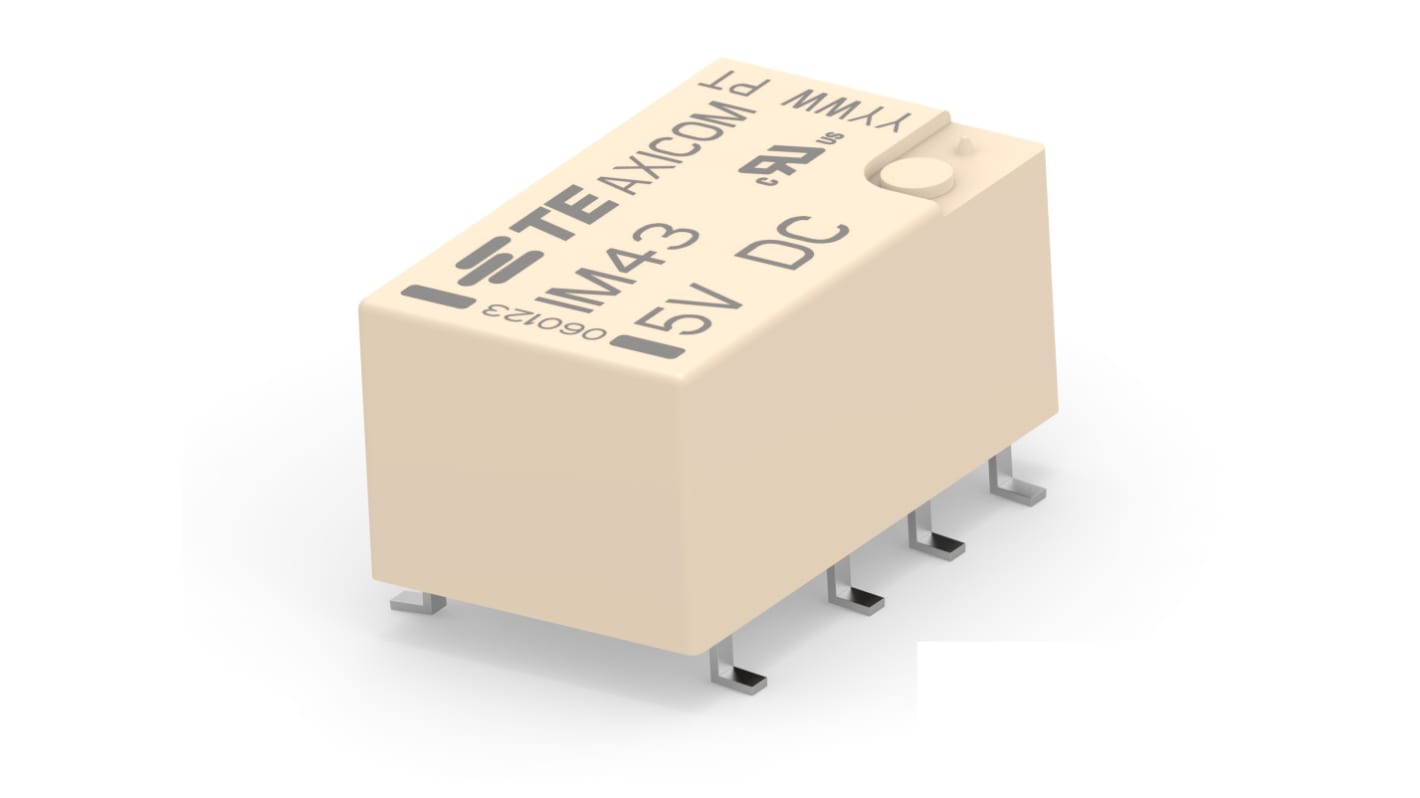 TE Connectivity PCB Mount RF Relay, 5V dc Coil, DPDT