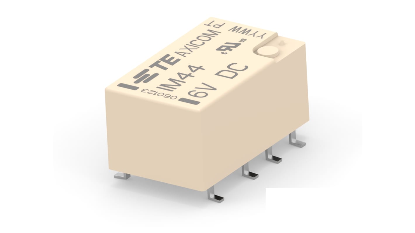 TE Connectivity PCB Mount RF Relay, 6V dc Coil, DPDT