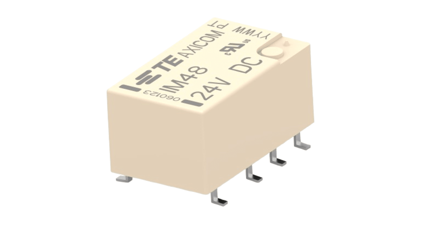 TE Connectivity PCB Mount RF Relay, 2.4V dc Coil, DPDT