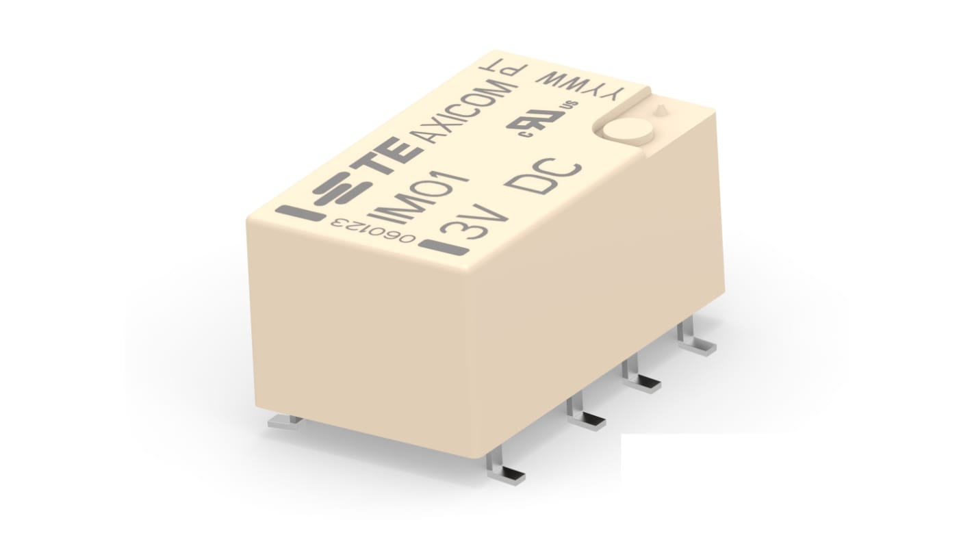 TE Connectivity PCB Mount RF Relay, 3V dc Coil, DPDT