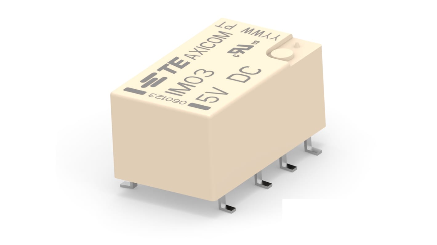 TE Connectivity PCB Mount RF Relay, 5V dc Coil, DPDT