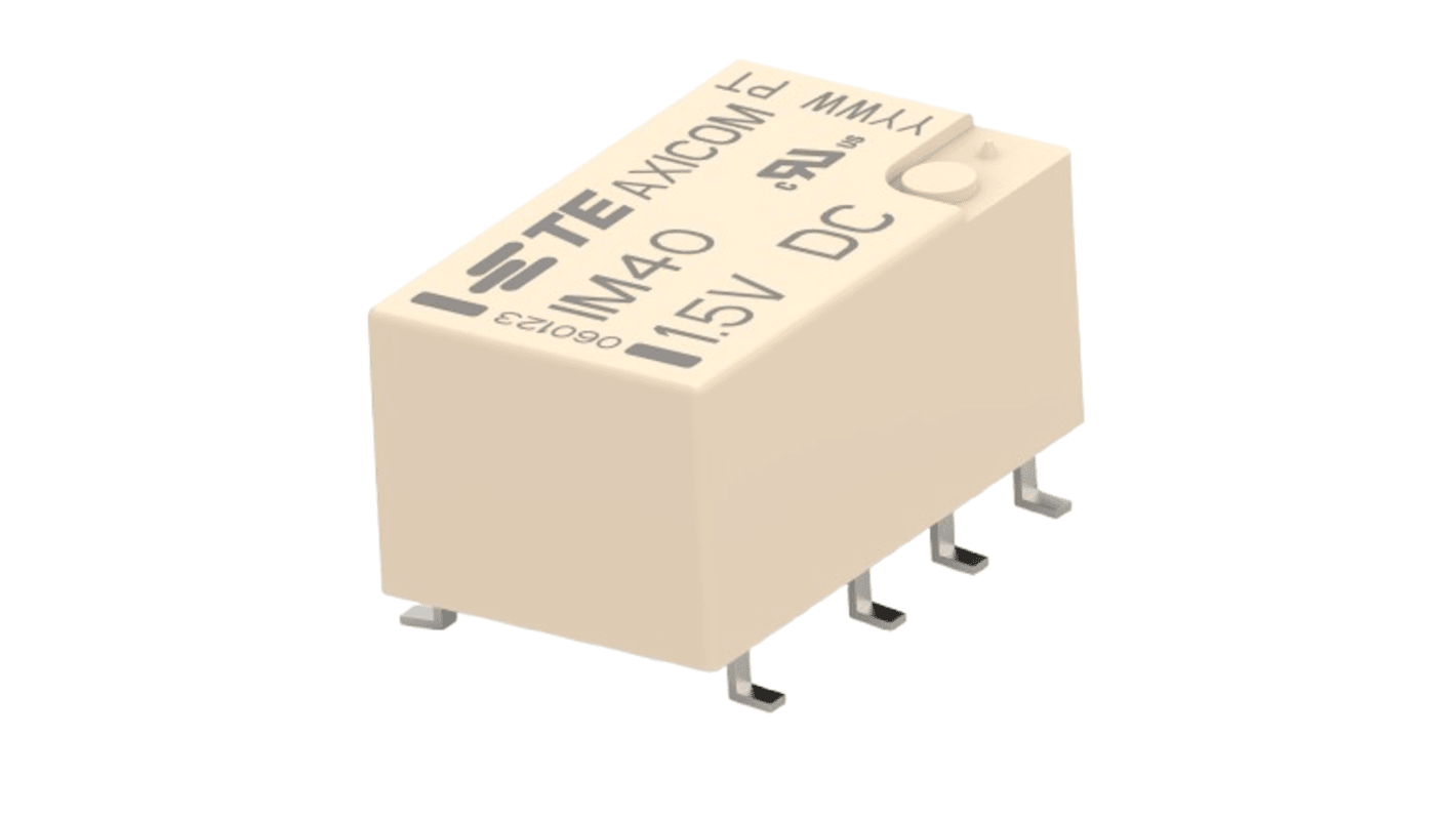 TE Connectivity PCB Mount RF Relay, 1.5V dc Coil, DPDT